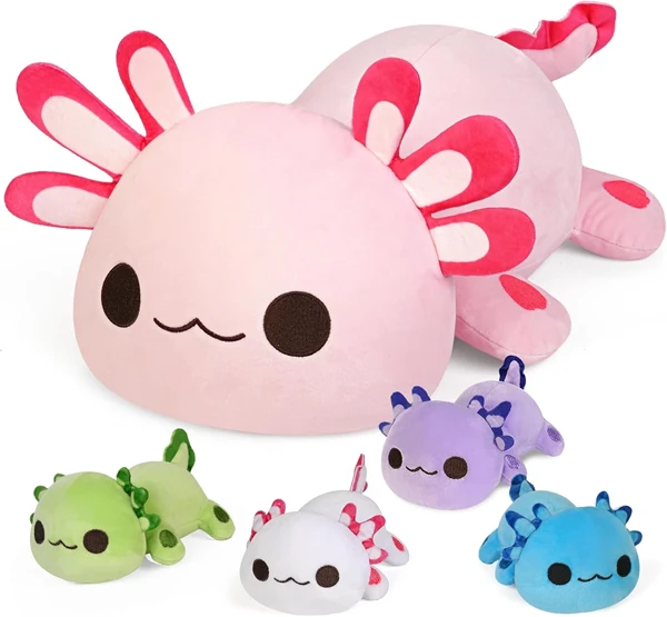 Axolotl plišane igračke Old- Axolotl Mommy Punjena životinja