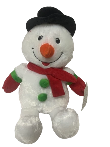 Big Snowball Snowman Plush, 12 Inch Snowman Stuffed Animal, Stuffed Christmas Animals Gift